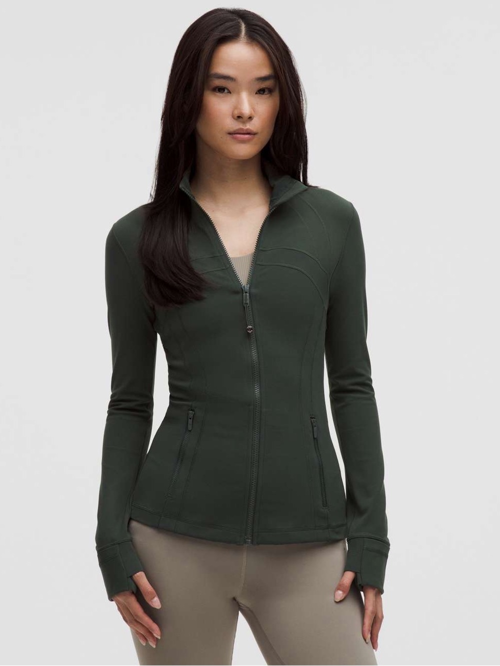 Lululemon Define Jacket in an olive green size 14